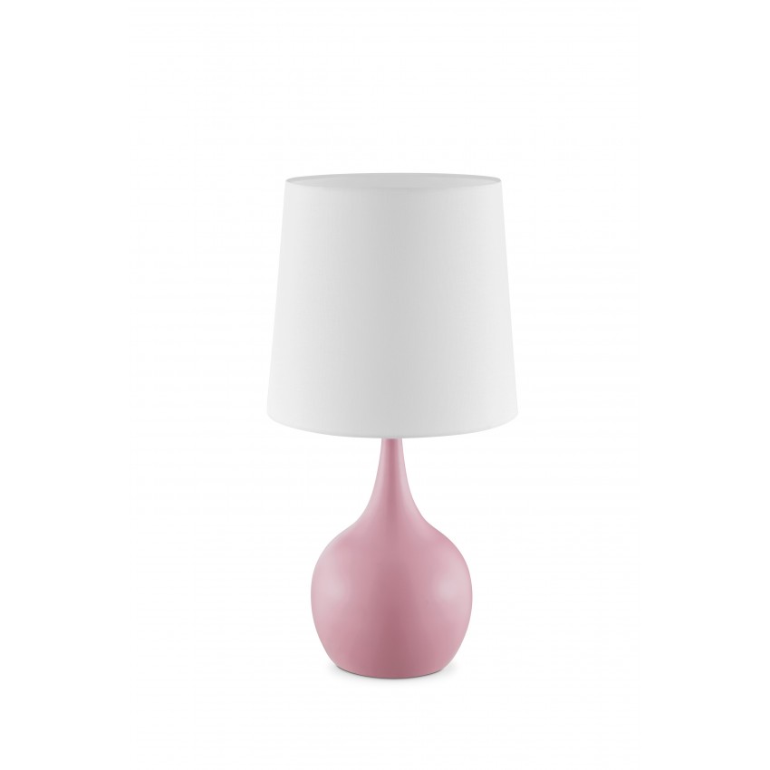 Niyor Powder Pink Mid-Century Modern Touch On Metal Table Lamp 23.5"
