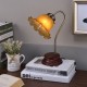 Amber Victorian Goose Neck Touch-On Table Lamp 11.65"