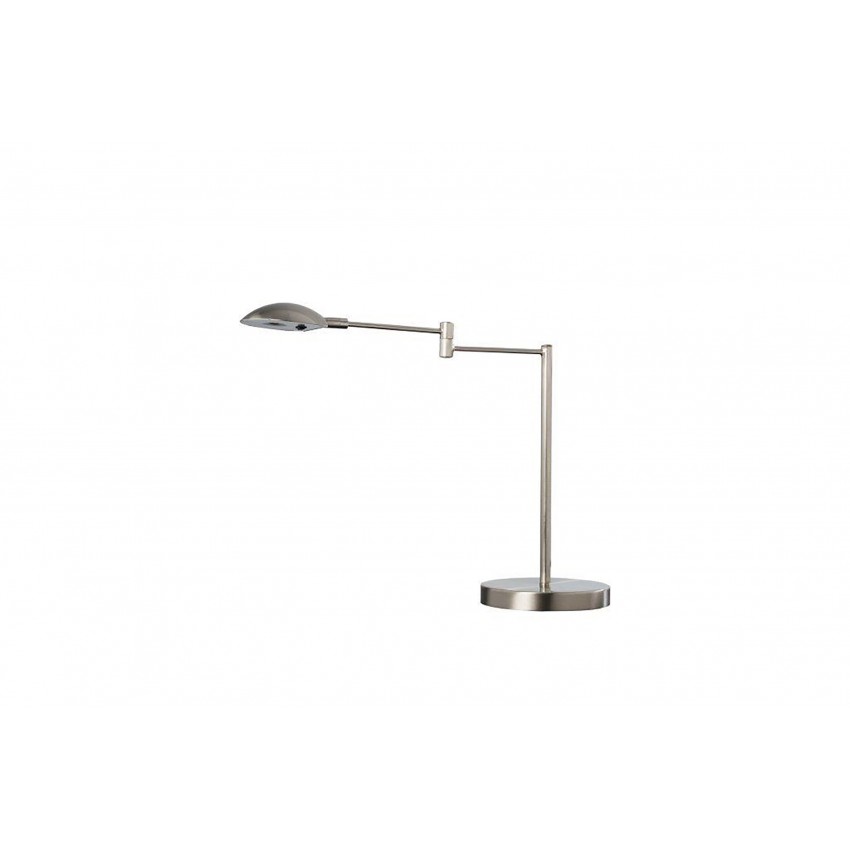Luna Led Swing Arm Satin Steel Desk Lamp 15.75"