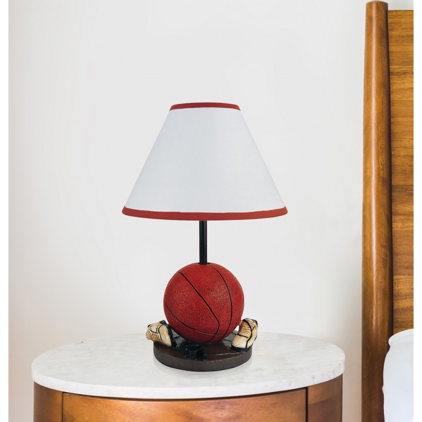 Kids Basketball Resin Table Lamp 15"