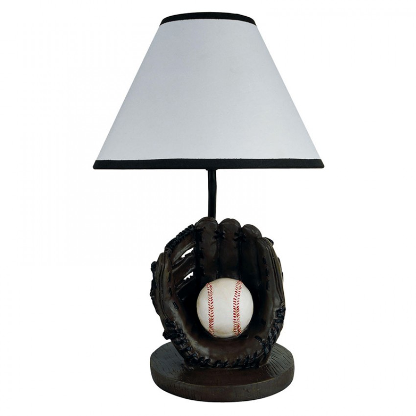 Kids Baseball Glove Resin Table Lamp 15"