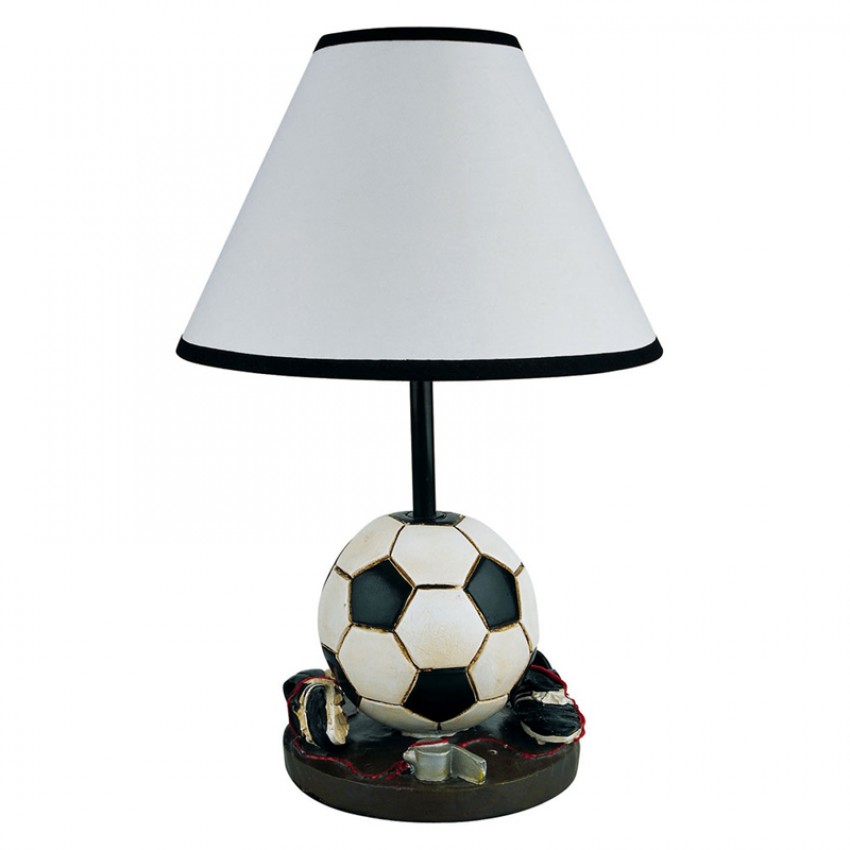 Kids Soccer Resin Table Lamp 15"