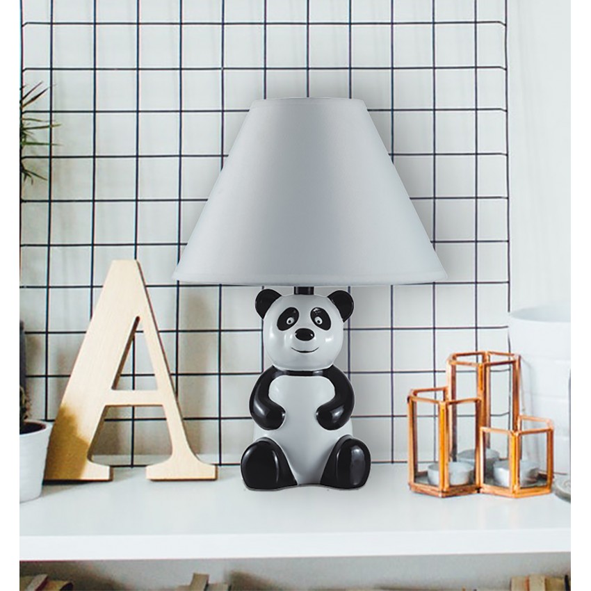 Kids Panda Ceramic Table Lamp 14"