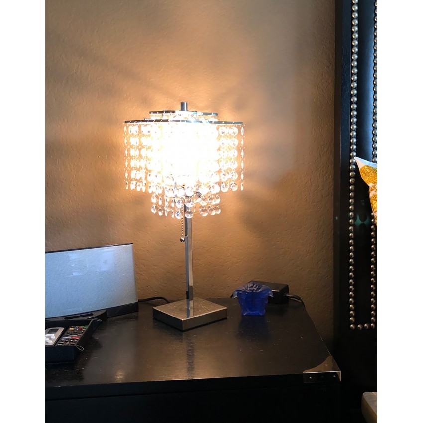 Crystal Strings Table Lamp 28"